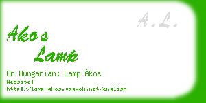 akos lamp business card